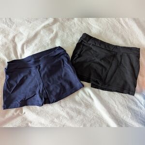 Lot Of 2 Girls Athletic Shorts Black and Navy